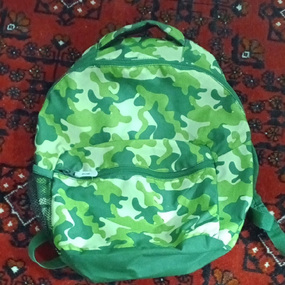 Green Camouflage Kids Backpack